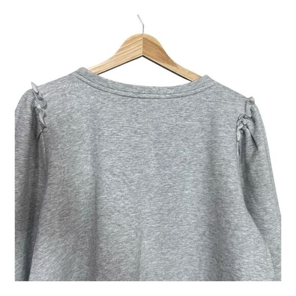 Talbots Women's Puff Sleeve Top sweater  Light Gray - size xl NWOT - Picture 7 of 10